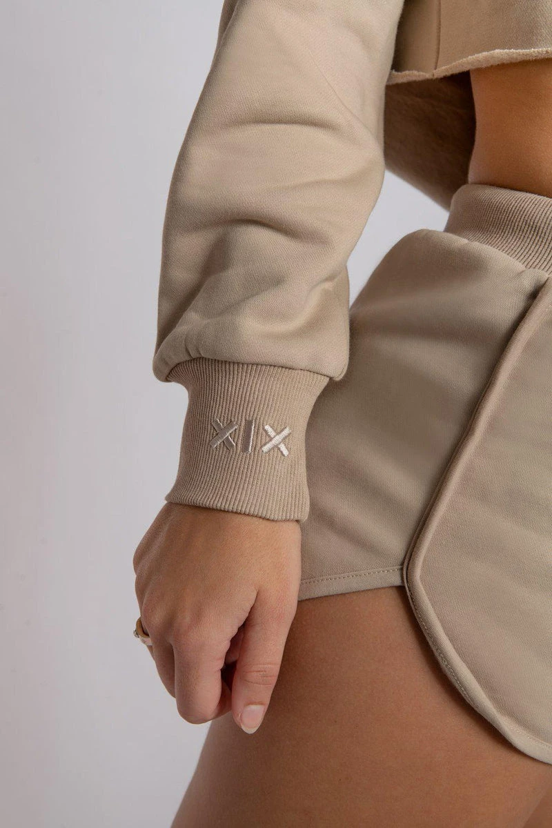 CXIX Oversized Cropped Jumper - Fawn - Image 6