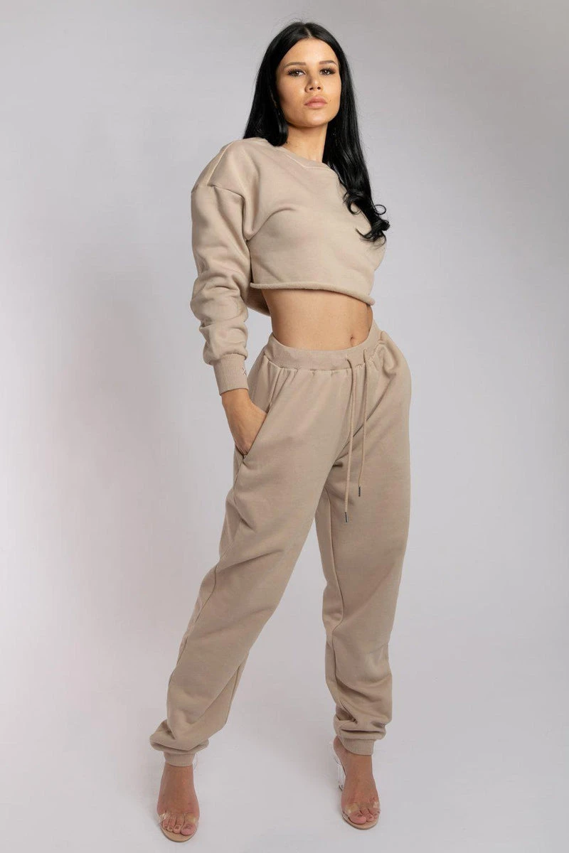 CXIX Oversized Jogger Bottoms - Fawn - Image 3