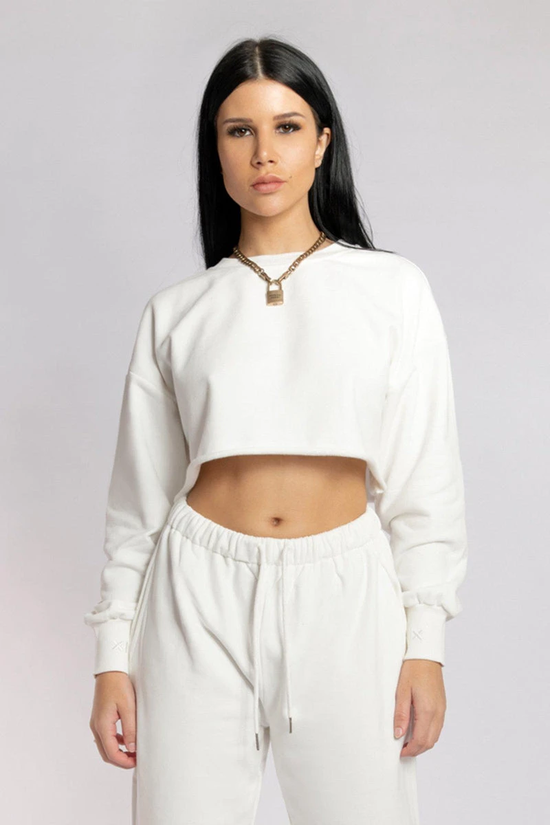 CXIX Oversized Cropped Jumper - Ecru
