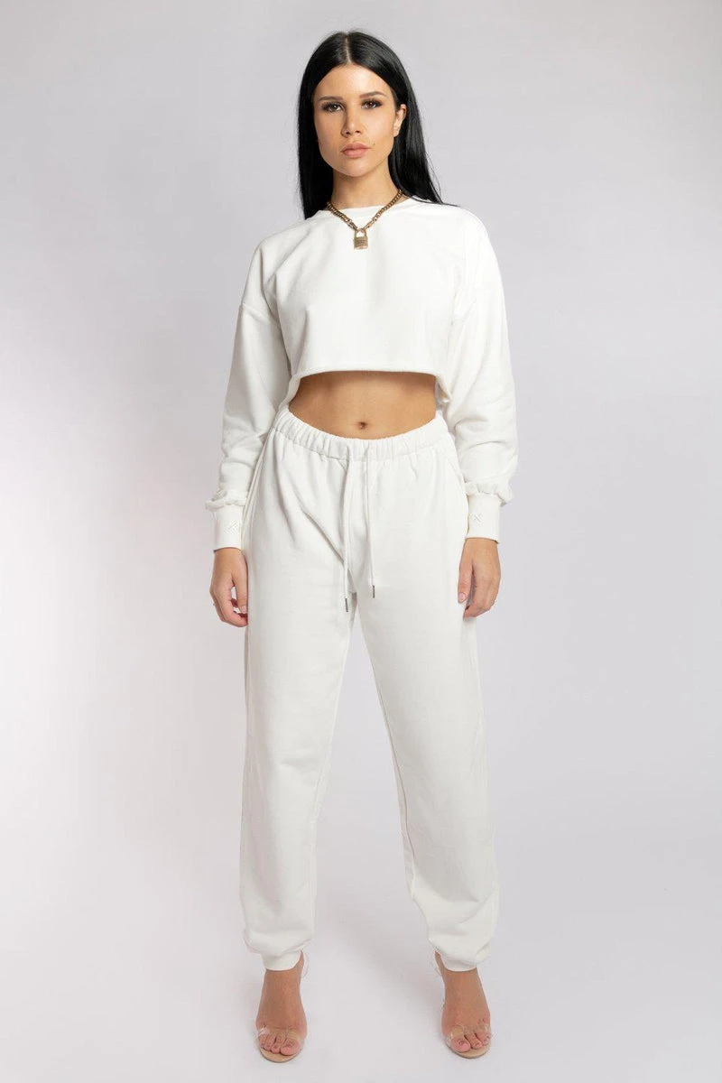 CXIX Oversized Jogger Bottoms - Ecru - Image 5