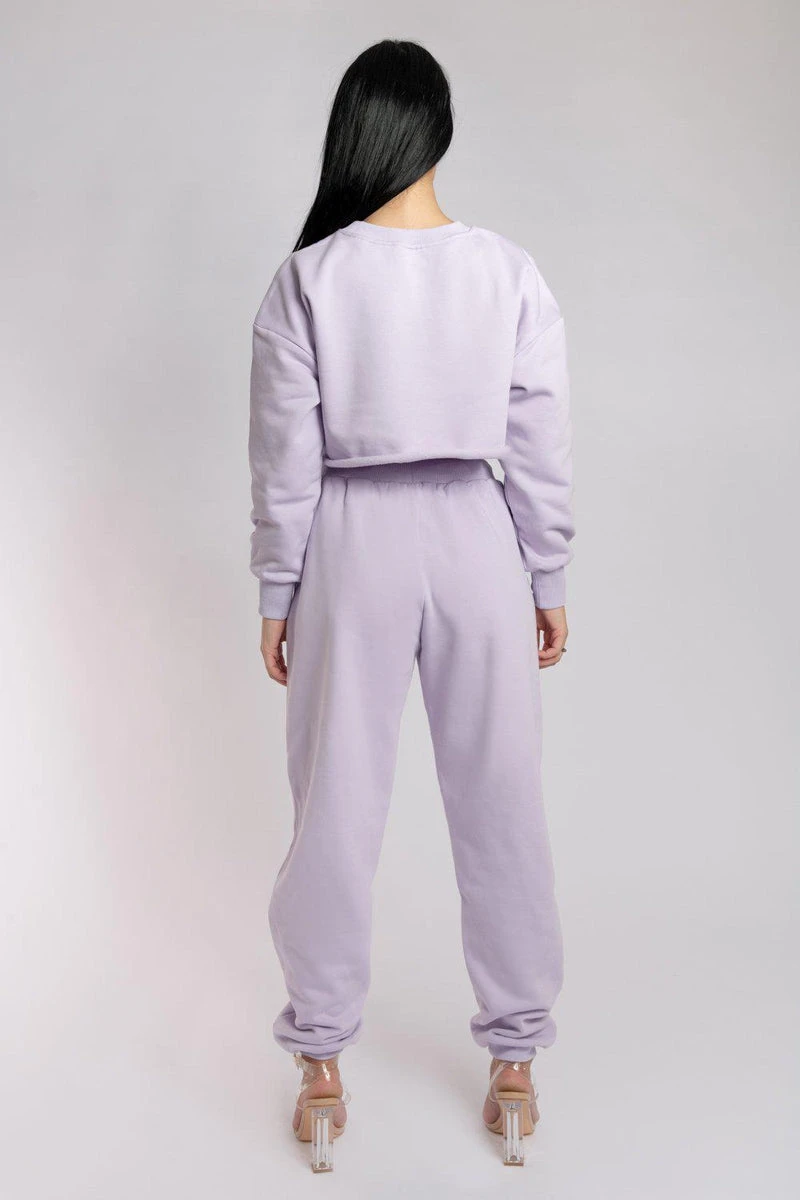 CXIX Oversized Jogger Bottoms - Lilac - Image 2