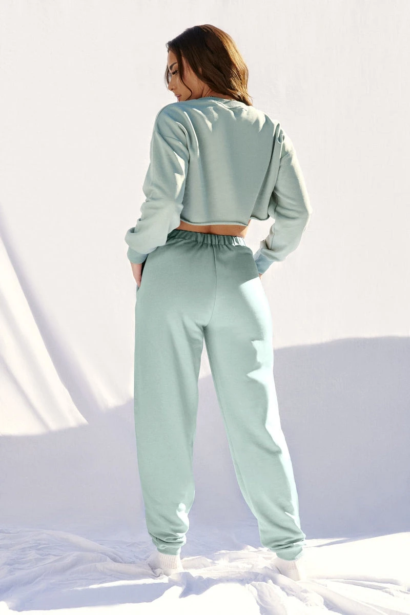 CXIX Oversized Jogger Bottoms - Sage - Image 2
