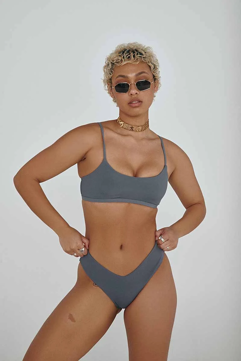 CXIX The Hills Bottoms - Ribbed Dark Grey - Image 4