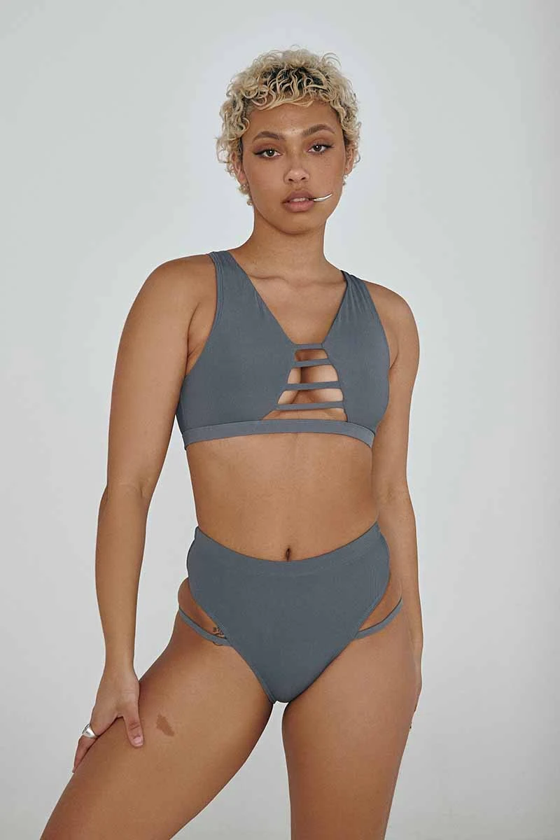 CXIX LA Bottoms - Ribbed Dark Grey