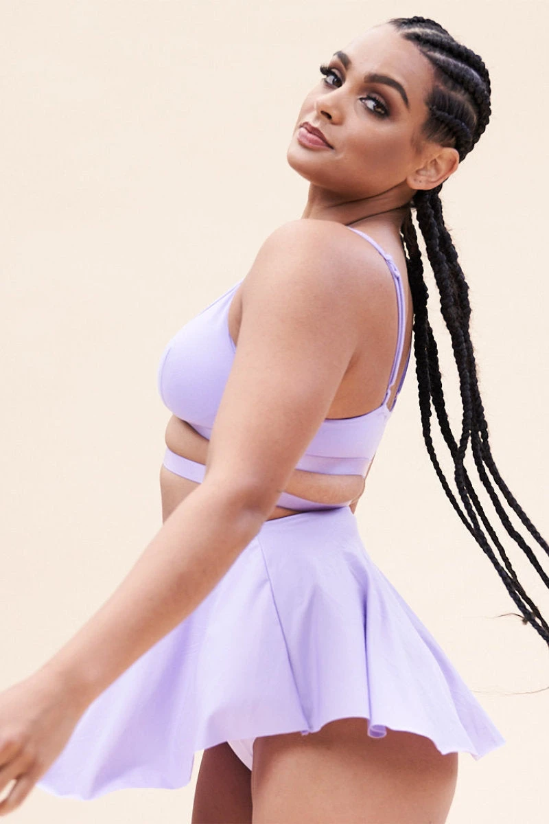 Lunalae Free Flow High Waist Shorts - Lilac - Image 2