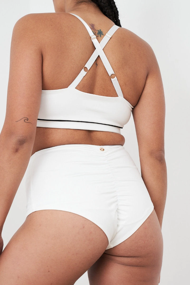 Lunalae Missy High Waist Bottoms - Recycled White - Image 3