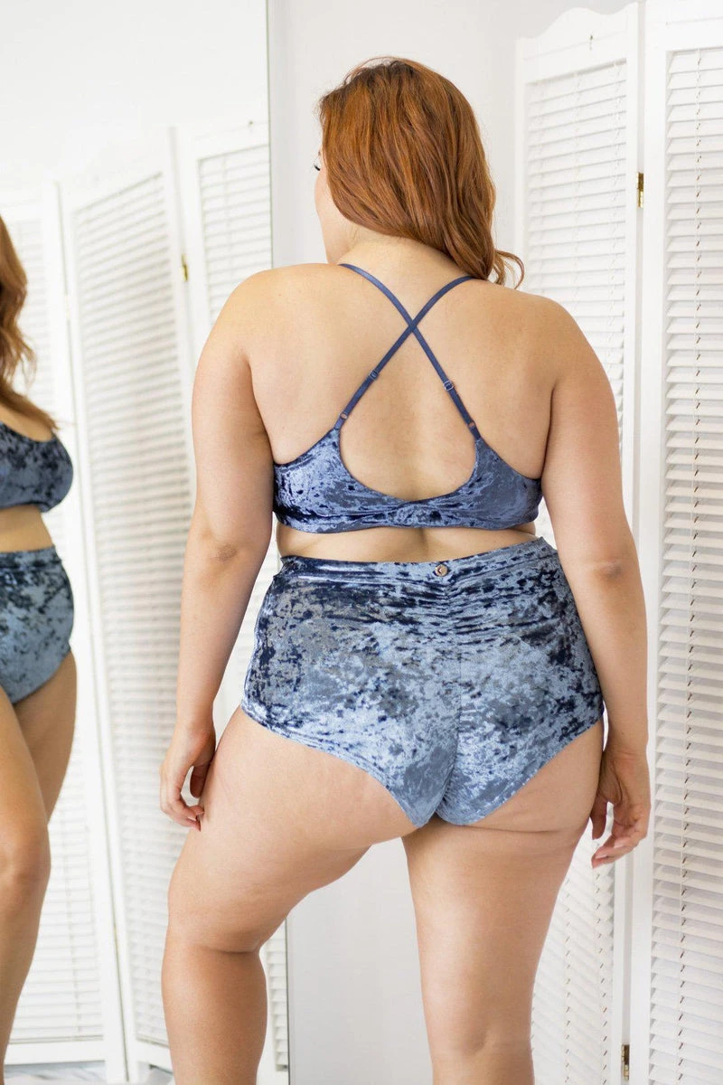 Lunalae Delphine Top - Gunmetal Velvet - Image 4