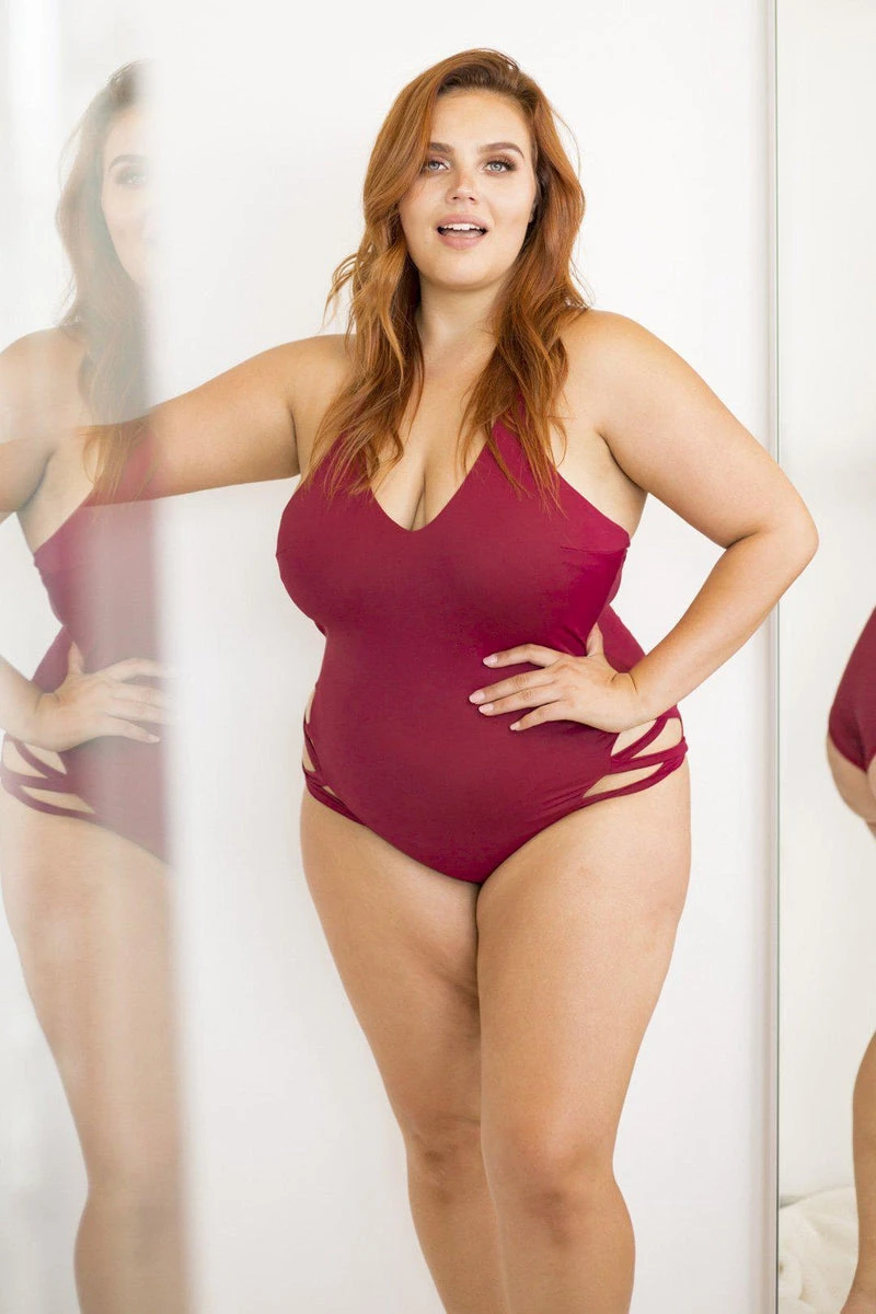 Lunalae Yoncé Bodysuit - Wine - Image 7