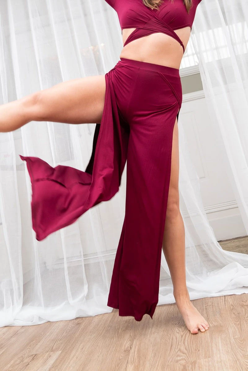 Lunalae Aster Pants - Wine - Image 2