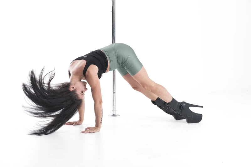 Paradise Chick Biker Shorts - Army Green - Image 6