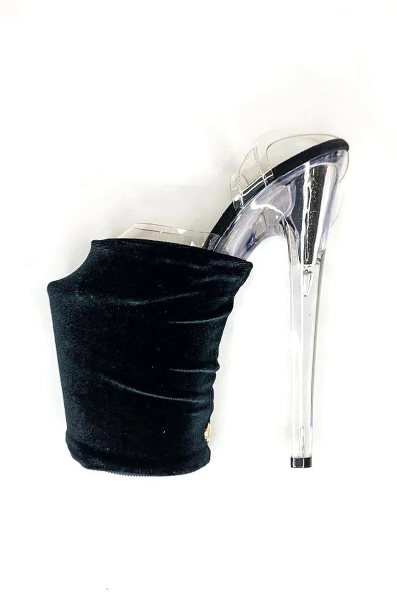 Lunalae Shoe Covers - Black Crushed Velvet - Image 2