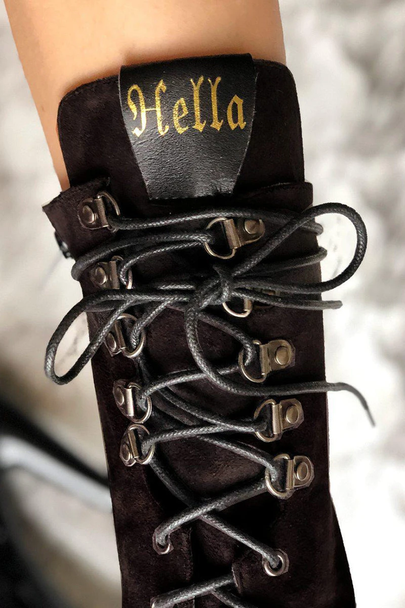 Hella Heels Blaq Kicks Boots - 8inch - Image 2