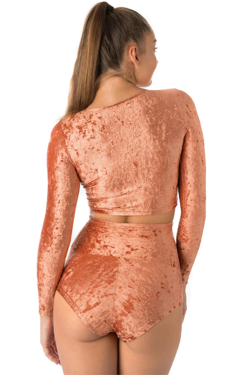 Dragonfly Pavi Crop Top - Velvet Bronze - Image 2