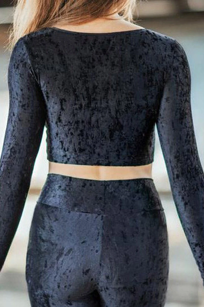 Dragonfly Pavi Crop Top - Velvet Black - Image 3