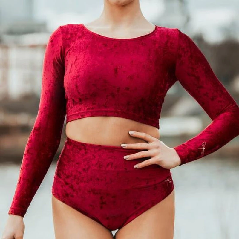 Dragonfly Pavi Crop Top - Velvet Red - Image 4