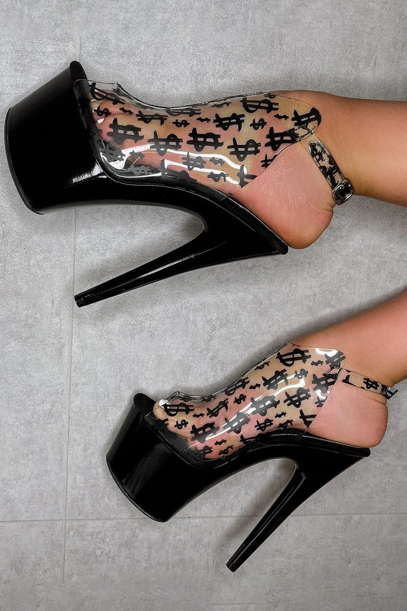 Hella Heels Make It Reign 7inch Stilettos - Black