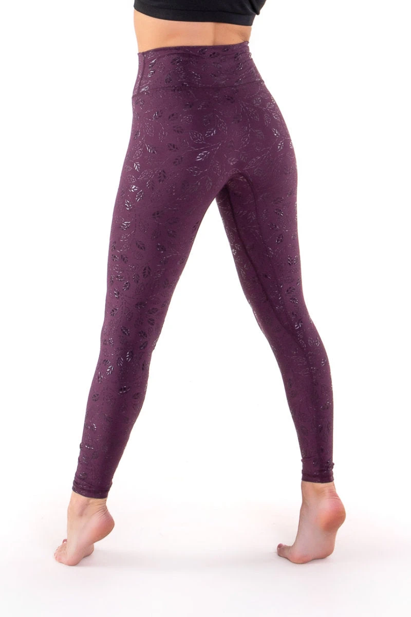 The Enviro Co. Extra Sticky Grippy Leggings - Plum - Image 3