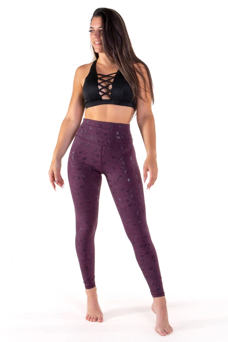 The Enviro Co. Extra Sticky Grippy Leggings - Plum - Image 4