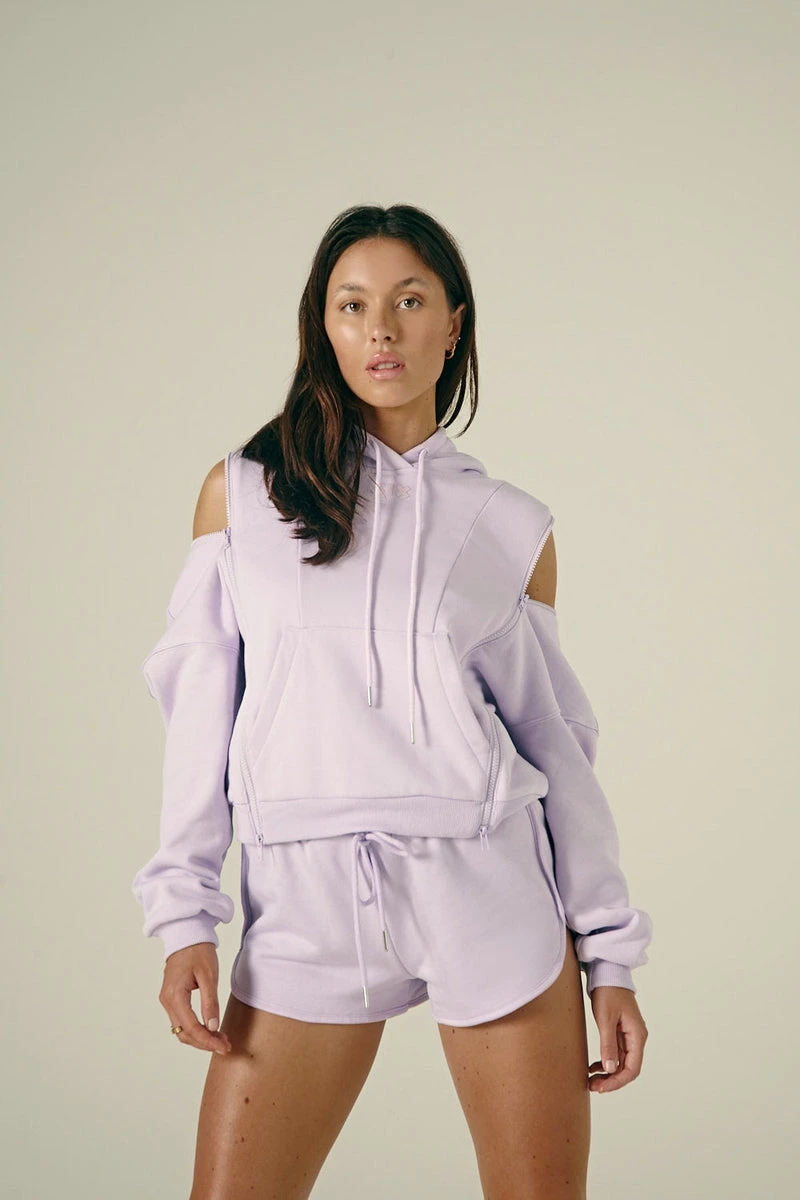 CXIX Droptop Zip Hoodie - Lilac - Image 4