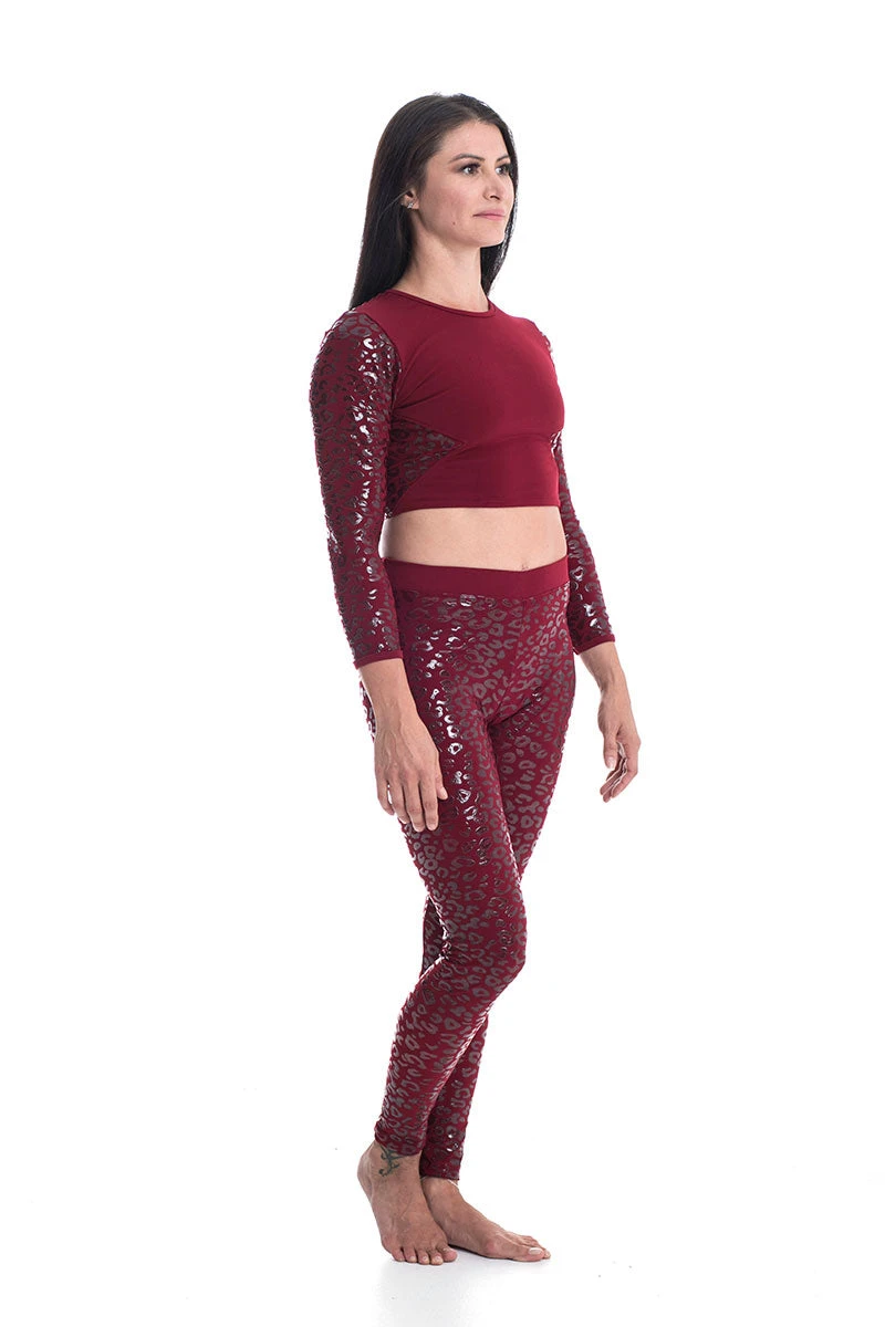 Paradise Chick Superhero Series Ultra Grip Leggings - Cherry Leopard - Image 8