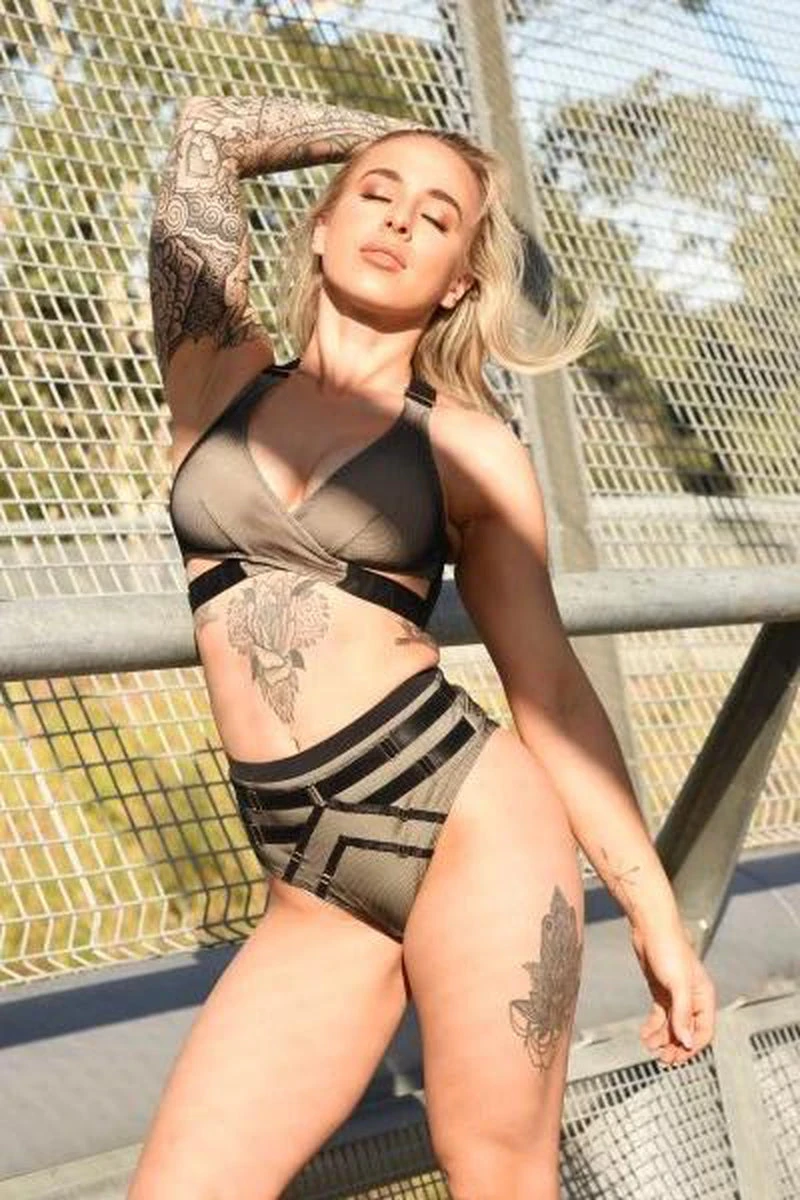 Tatiana Activewear Yuki Top - Black Mesh - Image 4