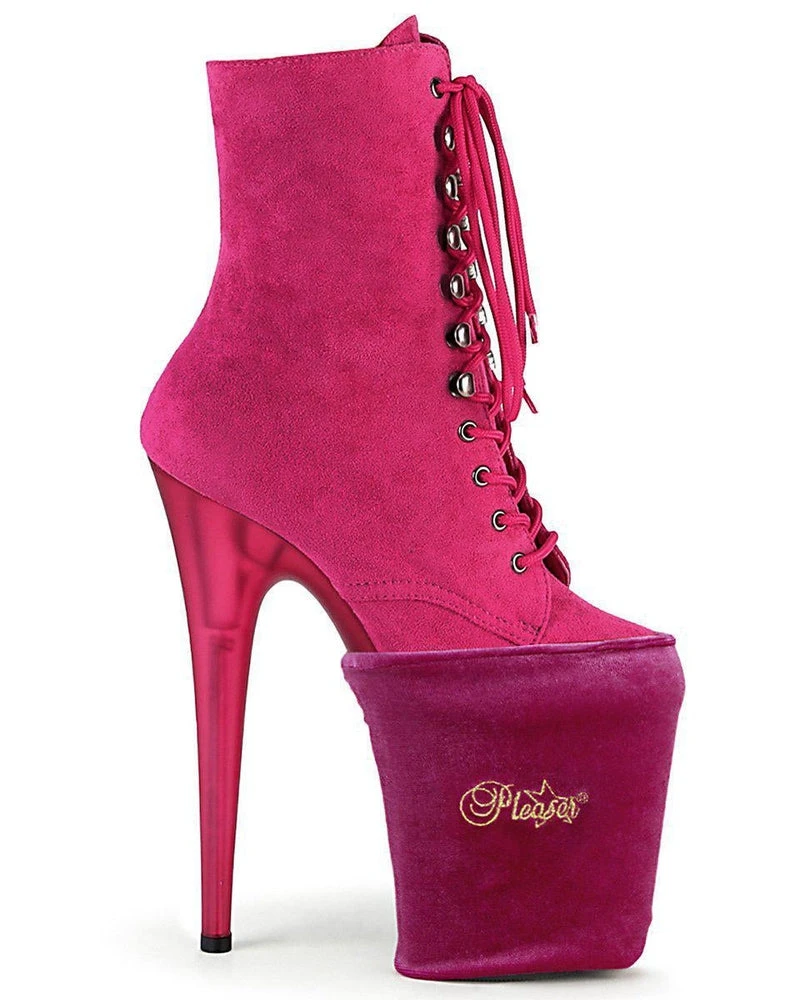 Pleaser USA Shoe Protectors - Hot Pink Velvet