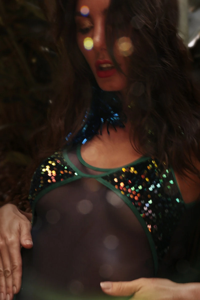 Rolling Vertigo Bodysuit - Rainbow Sequin - Image 5