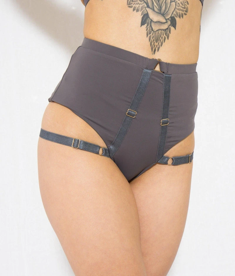 Tatiana Activewear Tokio Shorts - Charcoal - Image 9