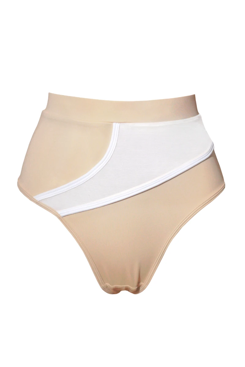 Hamade Activewear High Cut Bottoms - Beige - Image 6