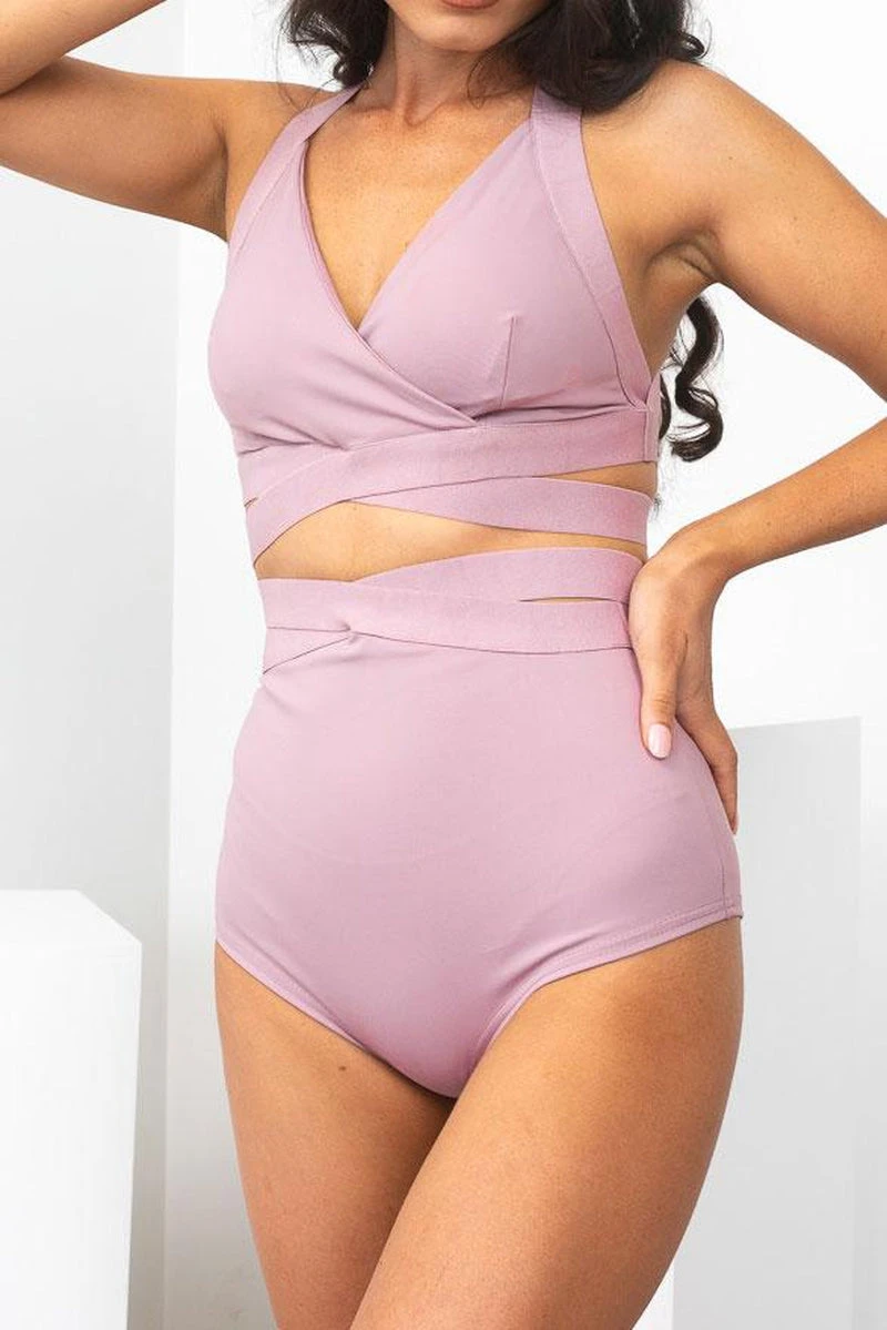 Lunalae Tara High Waisted Bottoms - Recycled Mauve - Image 3