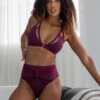 Tatiana Activewear Sofia Triangle Top - Wine