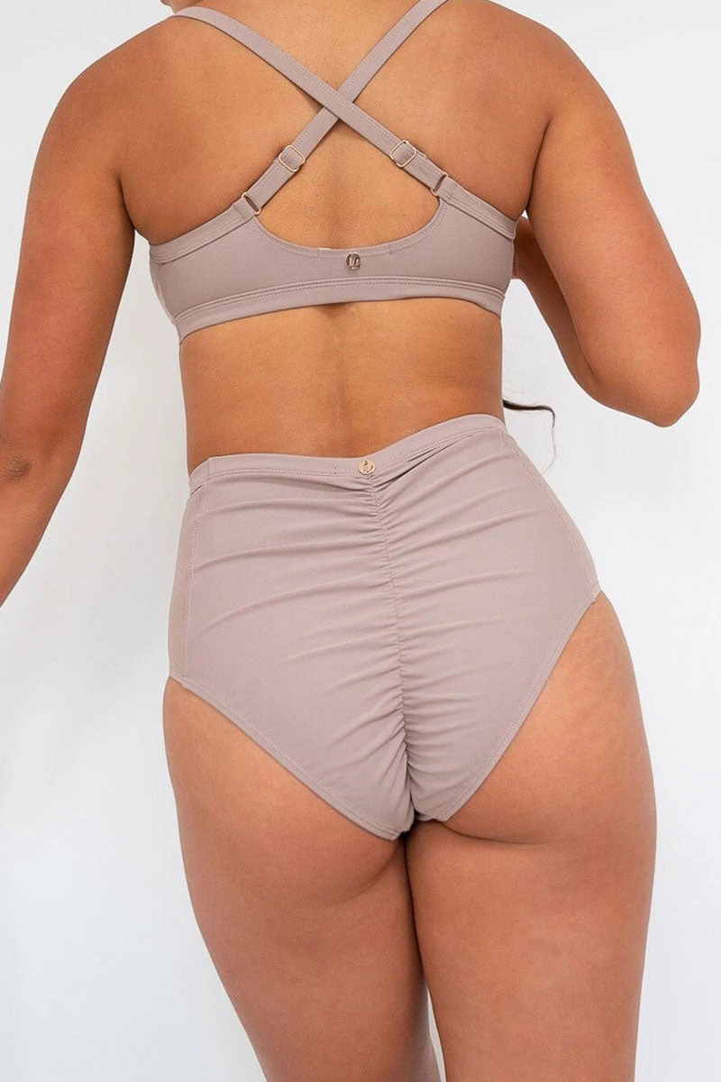 Lunalae Bellani High Waisted Bottoms - Recycled Mocha - Image 2