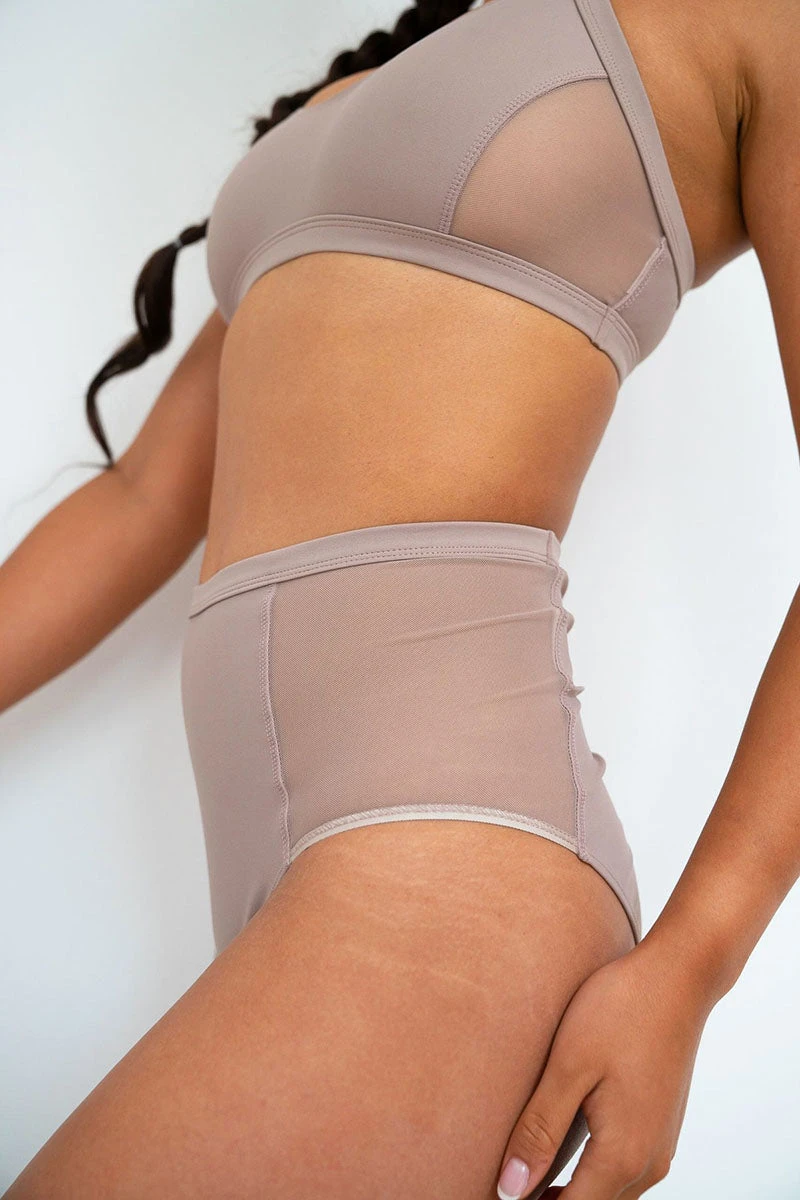 Lunalae Bellani High Waisted Bottoms - Recycled Mocha - Image 3