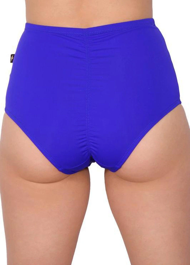 Cleo The Hurricane Essential High Waisted Shorts - Majesty Blue - Image 2