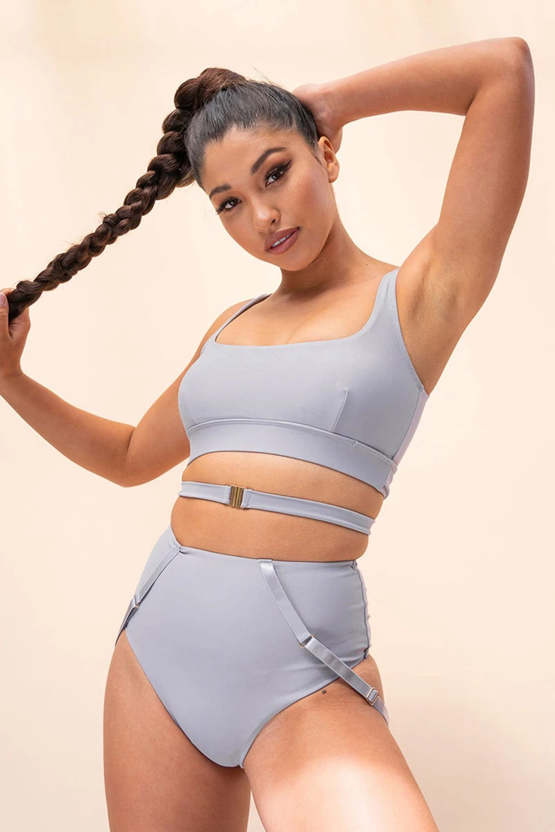 Lunalae Kehlani High Waist Bottoms - Recycled Grey - Image 2