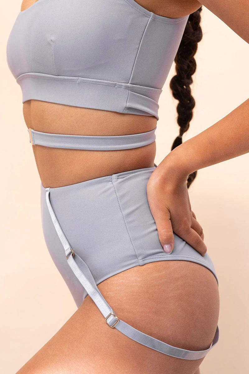 Lunalae Kehlani High Waist Bottoms - Recycled Grey - Image 3