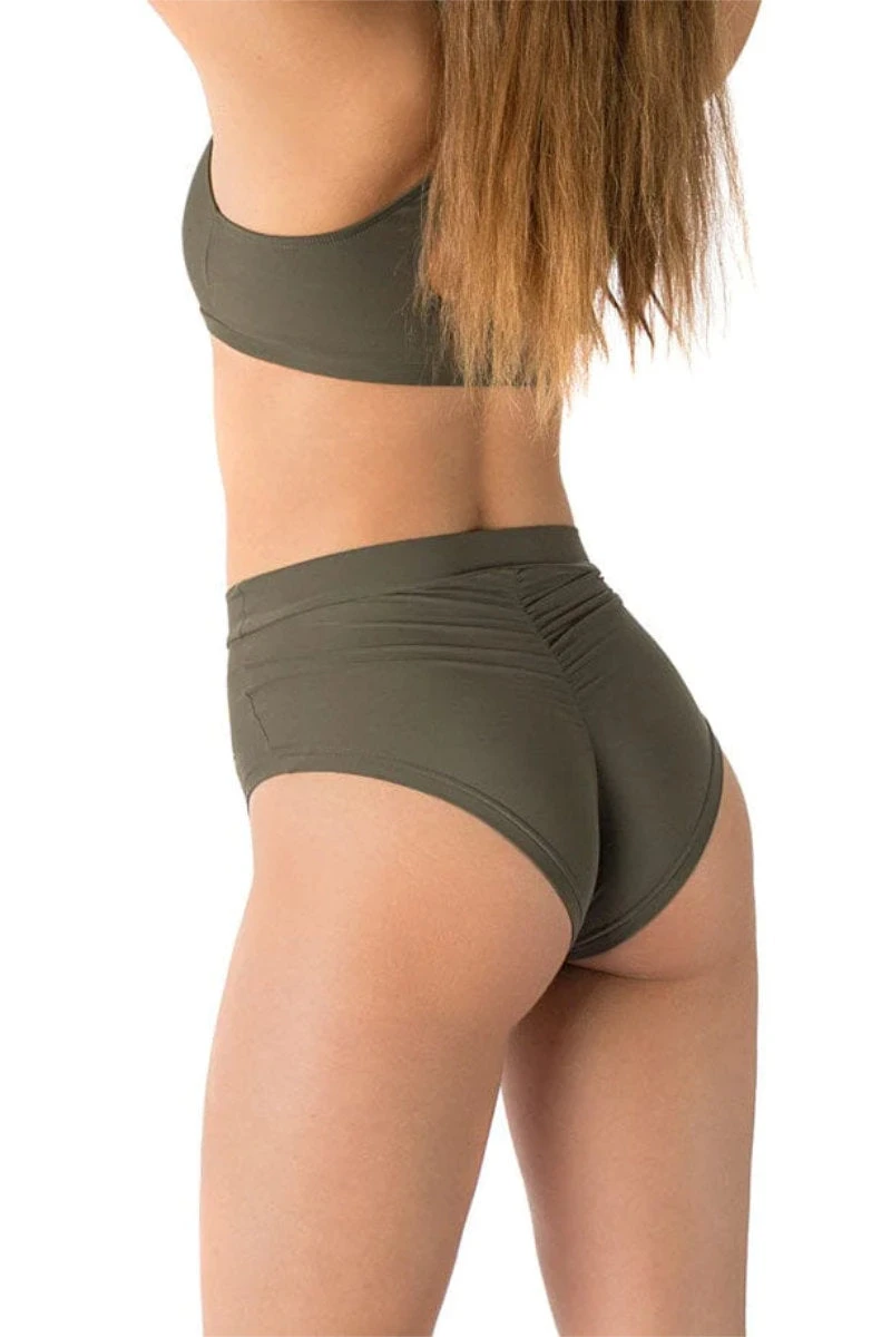Dragonfly Lola High-Waisted Shorts - Khaki - Image 2