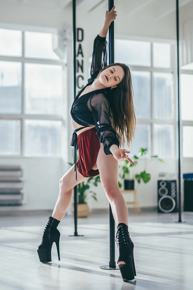 REV ACTIV Mesh Wrap Blouse - Black - Image 8