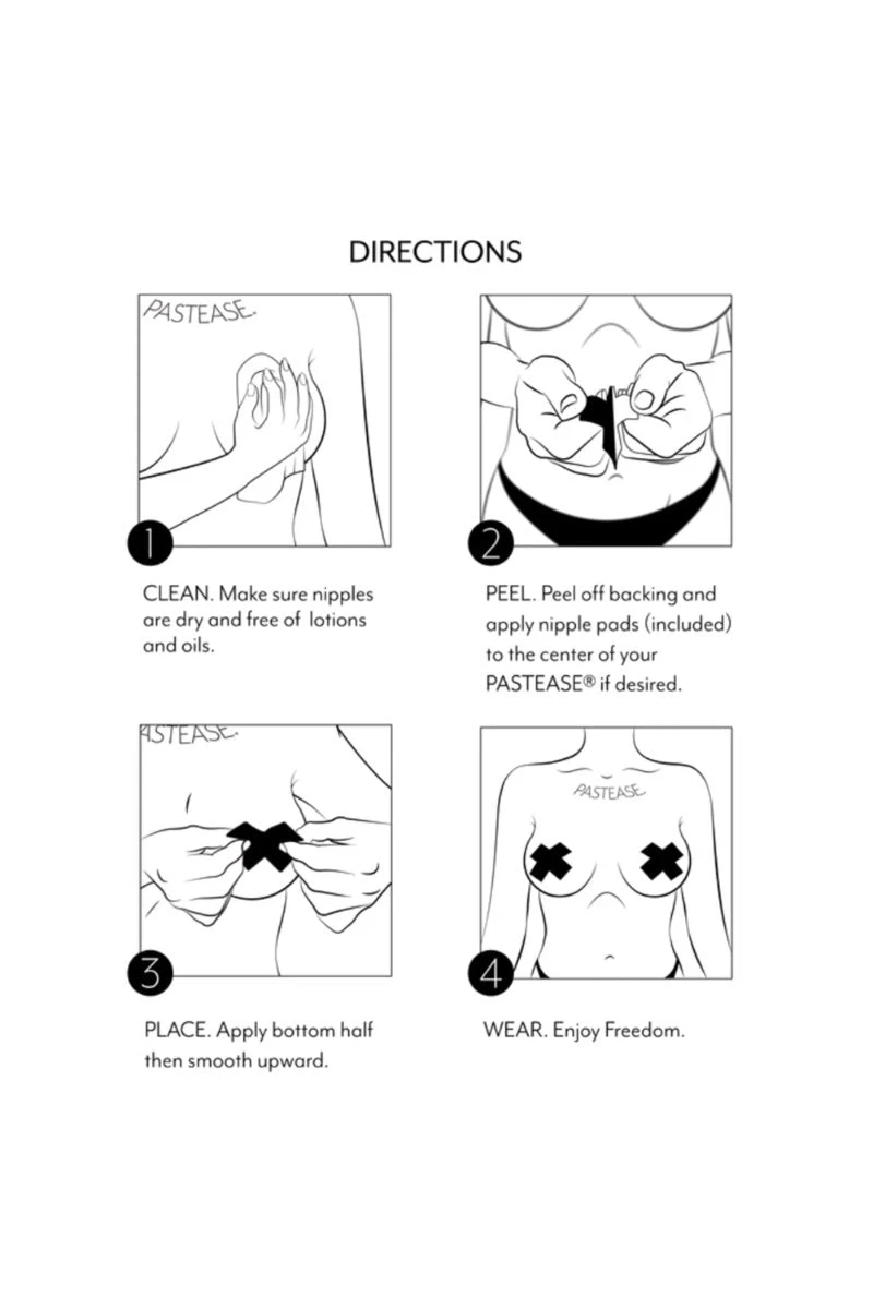 Pastease Diamond Nipple Pasties - Silver Glitter - Image 4