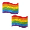 Pastease Waving Flag Nipple Pasties - Gay Rainbow