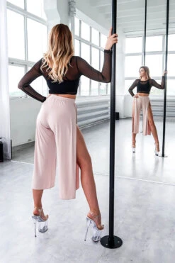 REV ACTIV Sensual Flow Pants (with Leg Slit) - Beige